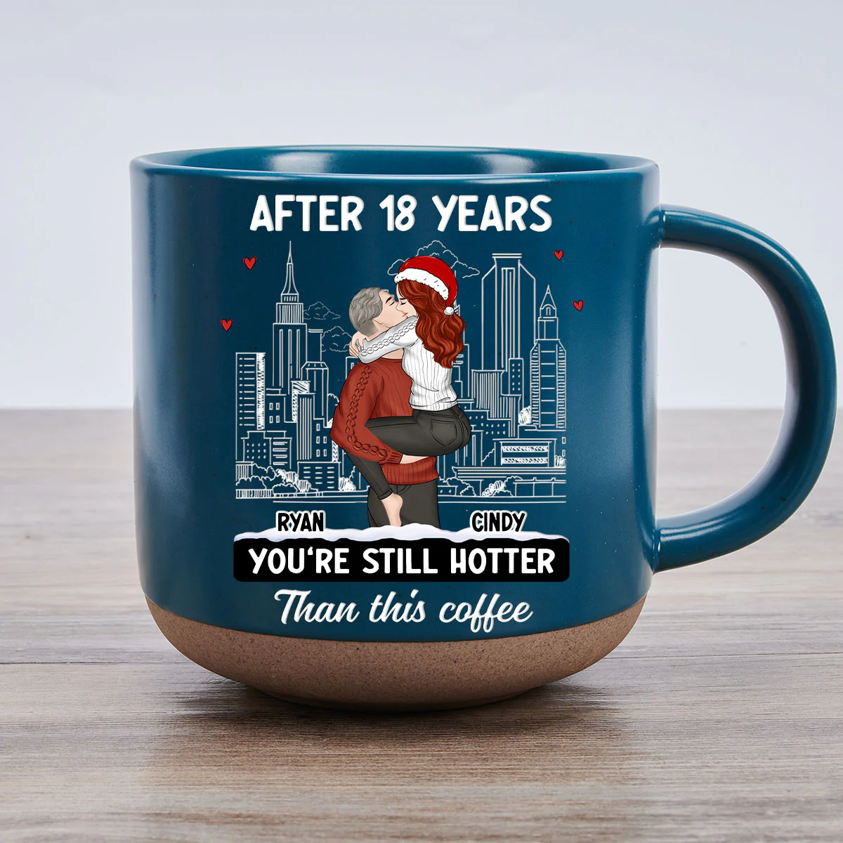 You Are Hotter Than Coffee - Personalized Custom Pottery Mug - Image 2