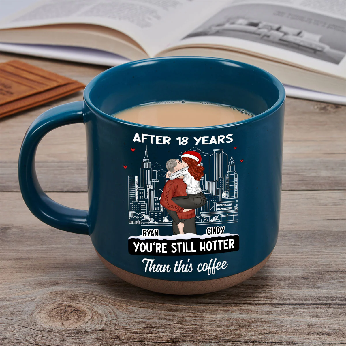 You Are Hotter Than Coffee - Personalized Custom Pottery Mug - Image 3