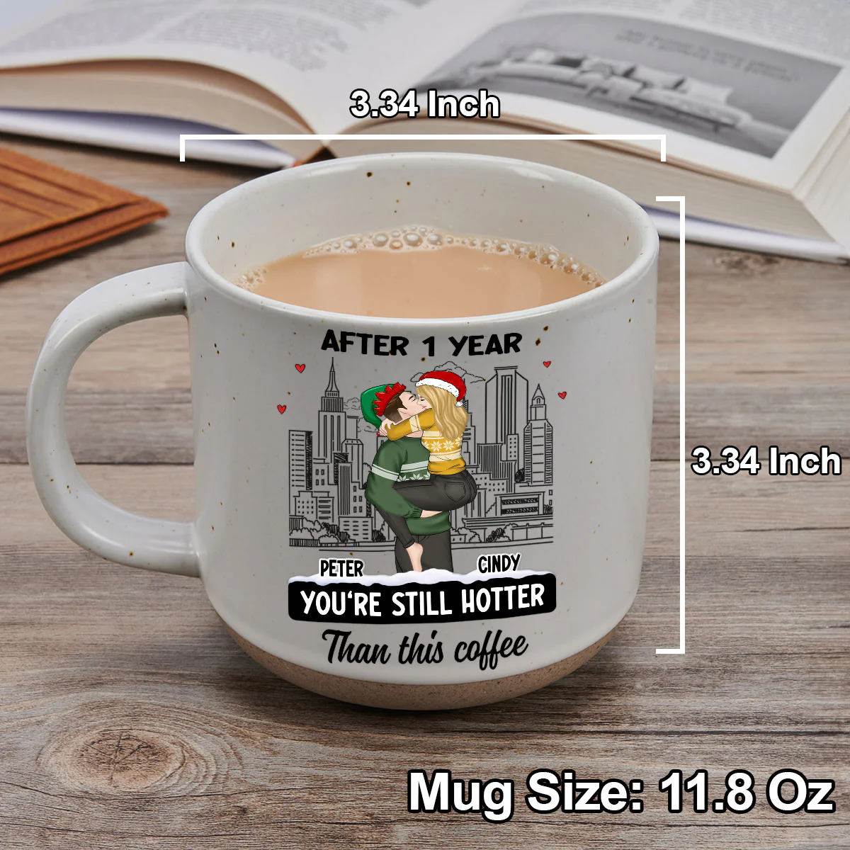 You Are Hotter Than Coffee - Personalized Custom Pottery Mug - Image 6