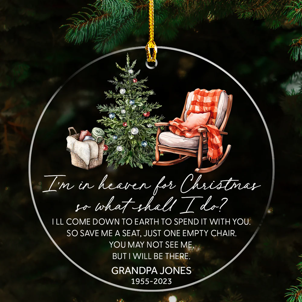 You Are In Heaven For Christmas - Personalized Custom Acrylic Ornament - Image 4