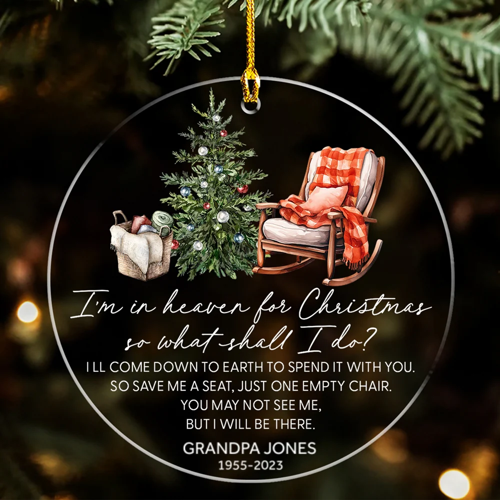 You Are In Heaven For Christmas - Personalized Custom Acrylic Ornament - Image 6