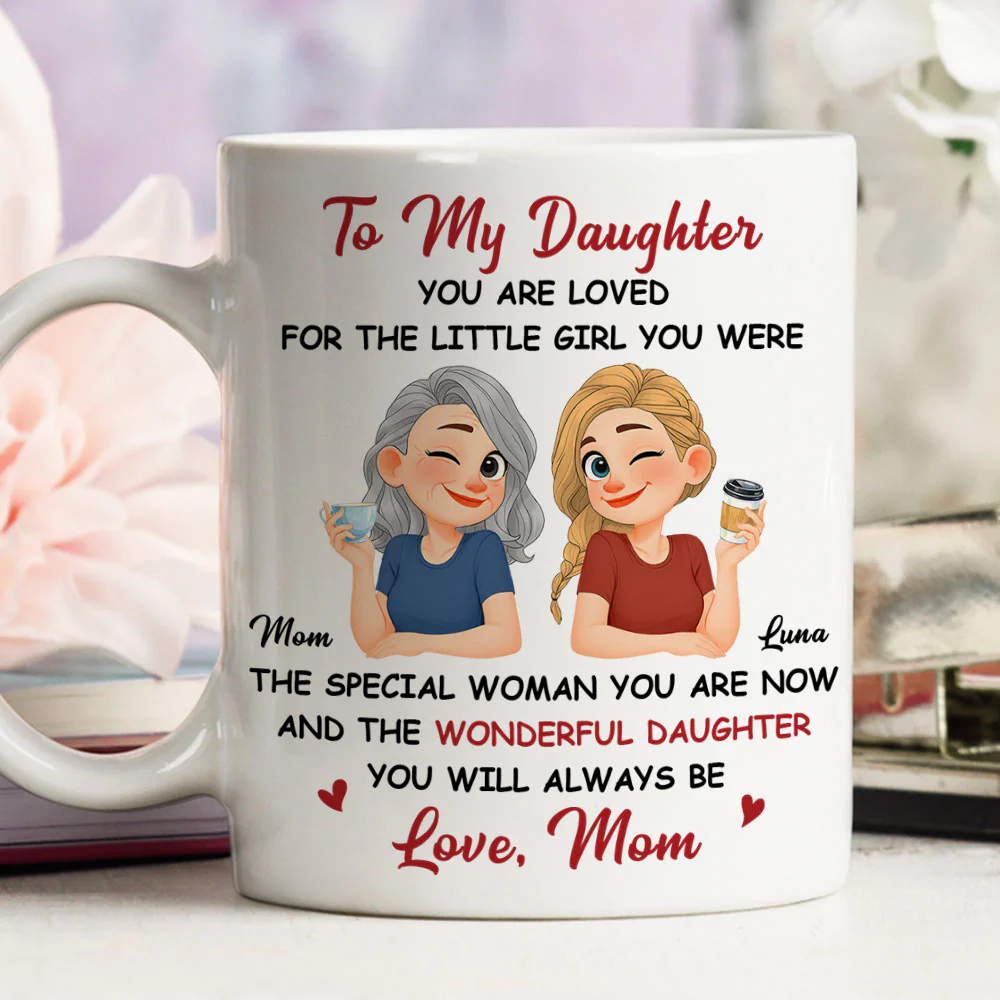 You Are Loved Daughter - Personalized Custom Coffee Mug - Image 3