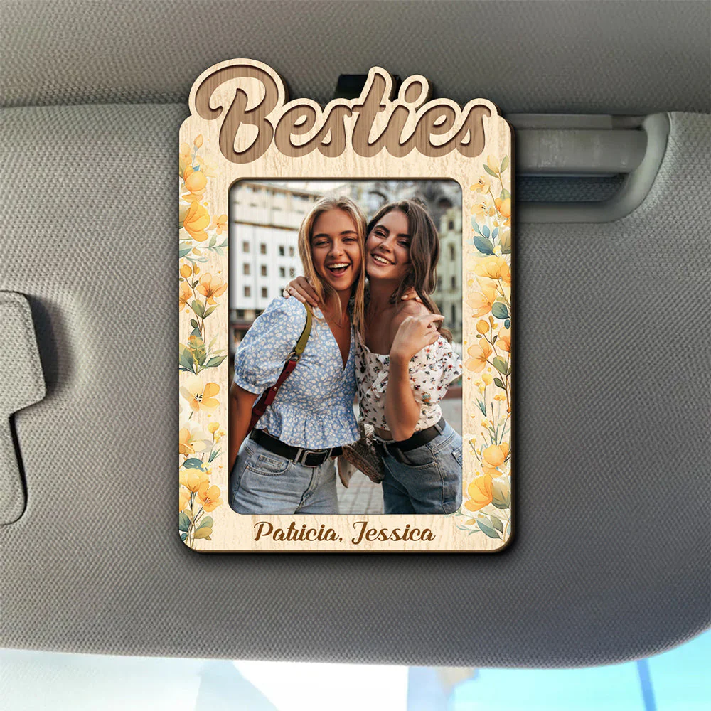 You Are My Bestie - Personalized Custom Car Visor Clip - Image 2