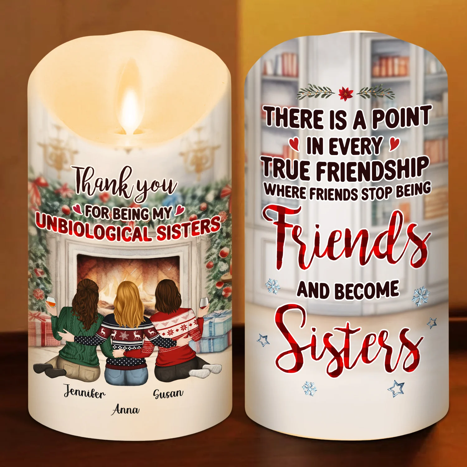 You Are My Christmas Miracle - Personalized Custom LED Candle - Image 2