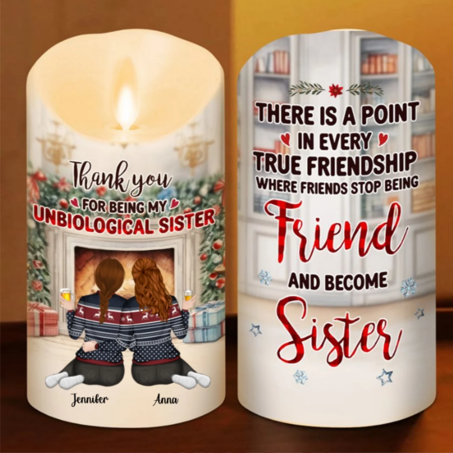 You Are My Christmas Miracle - Personalized Custom LED Candle - Image 7