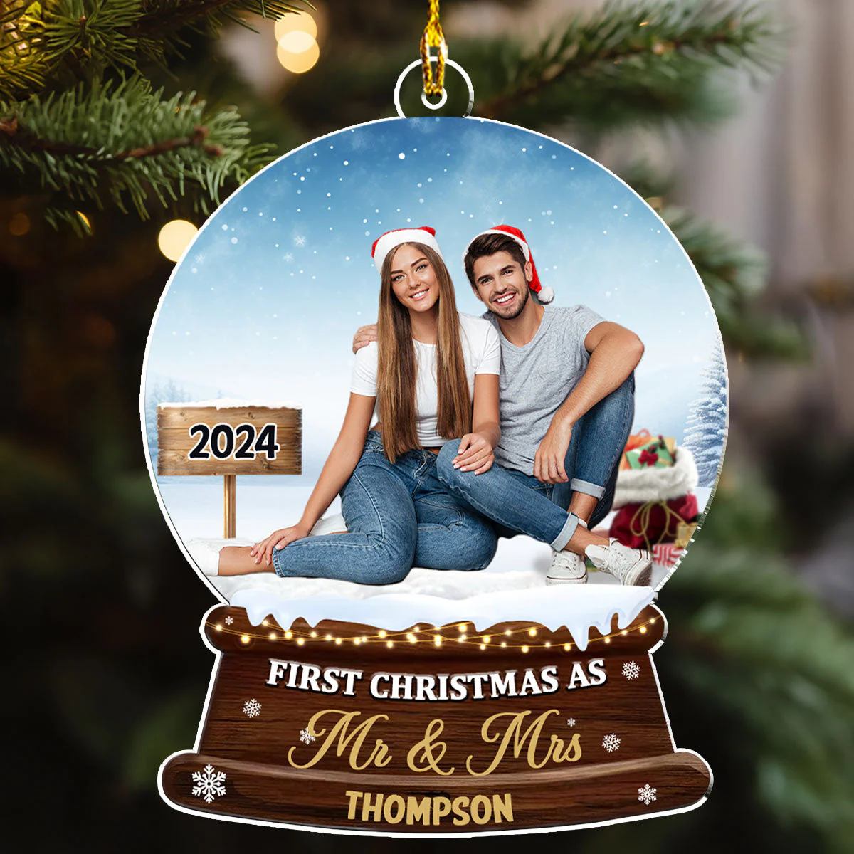 You Are My Christmas Wish - Personalized Custom Acrylic Ornament - Image 2