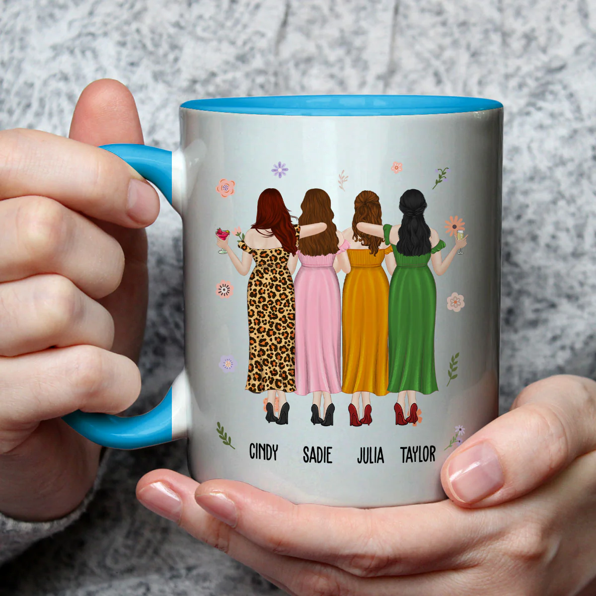 You Are My Favorite Bestie - Personalized Custom Accent Mug - Image 3