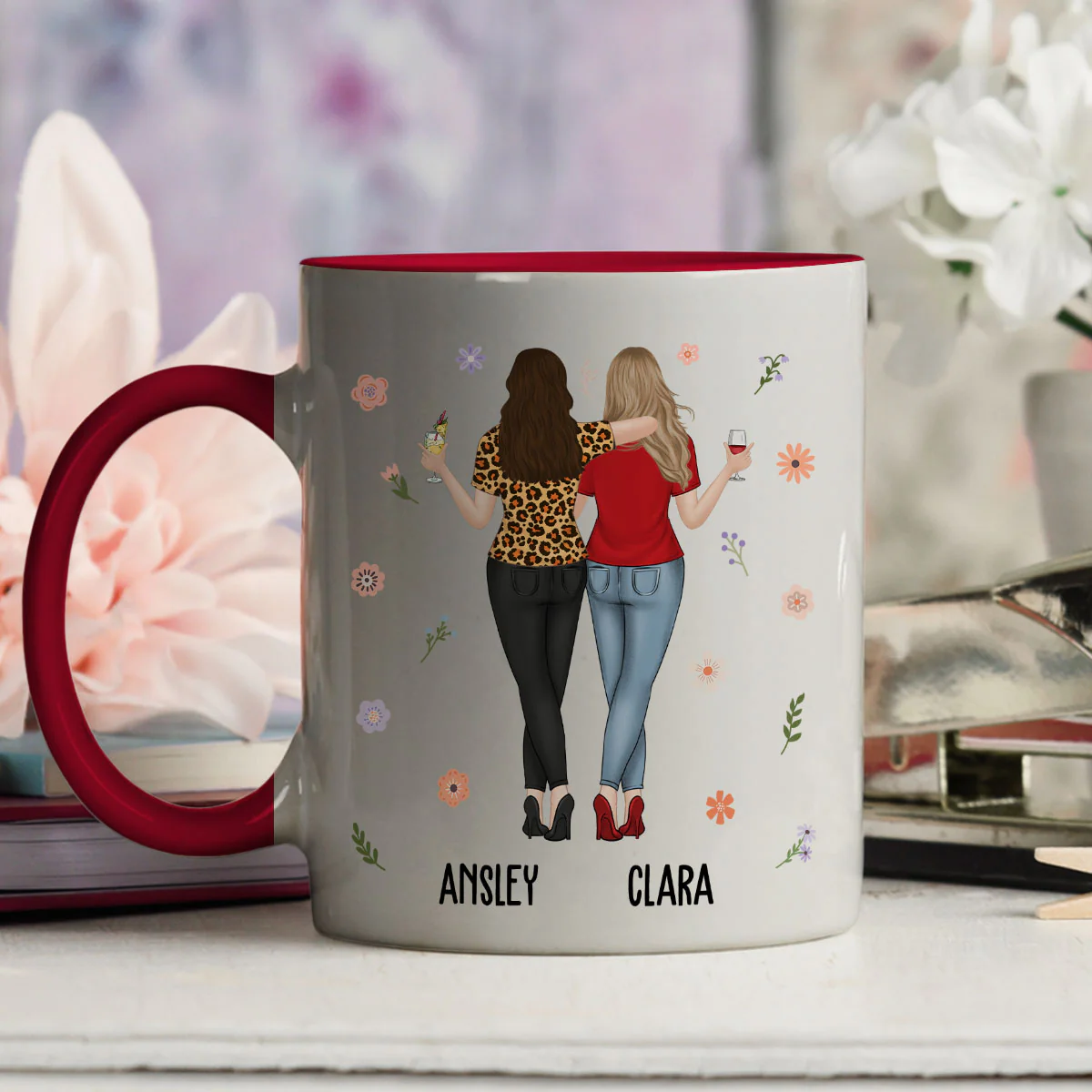 You Are My Favorite Bestie - Personalized Custom Accent Mug - Image 5