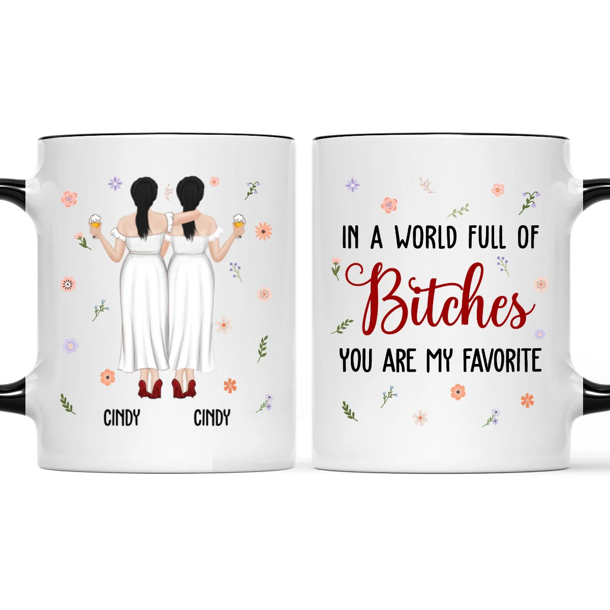 You Are My Favorite Bestie - Personalized Custom Accent Mug - Image 6