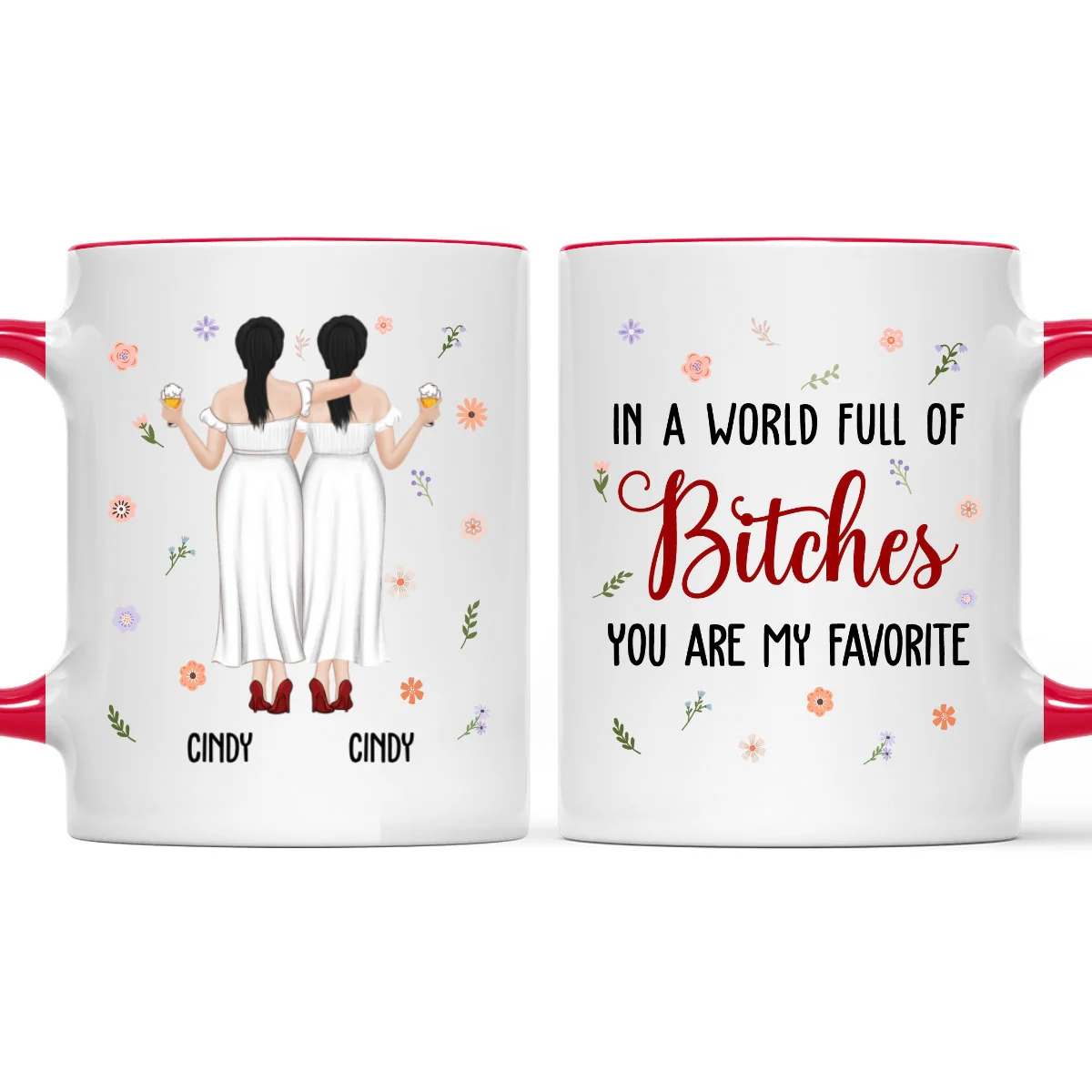 You Are My Favorite Bestie - Personalized Custom Accent Mug - Image 9