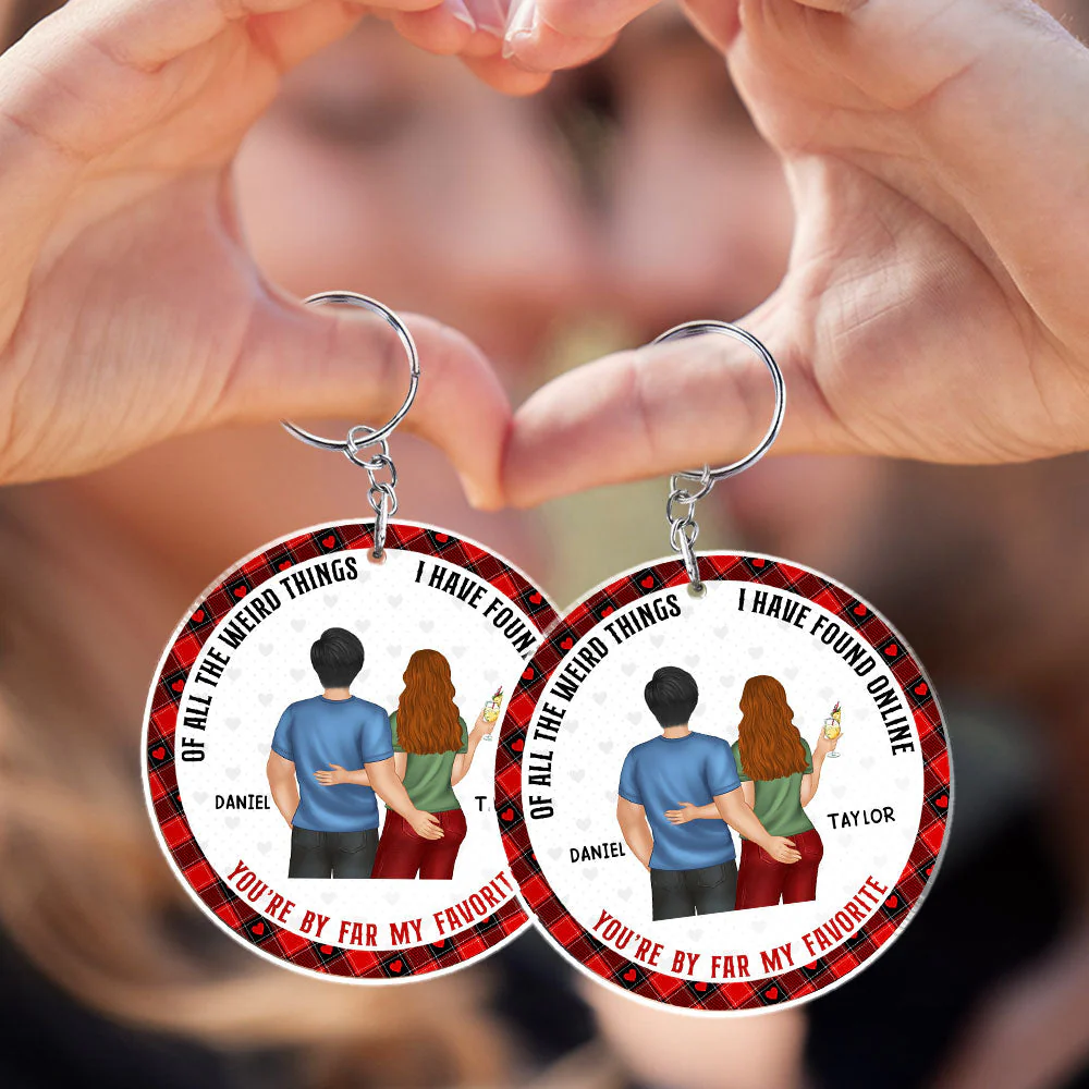 You Are My Favorite - Personalized Custom Acrylic Keychain - Image 6