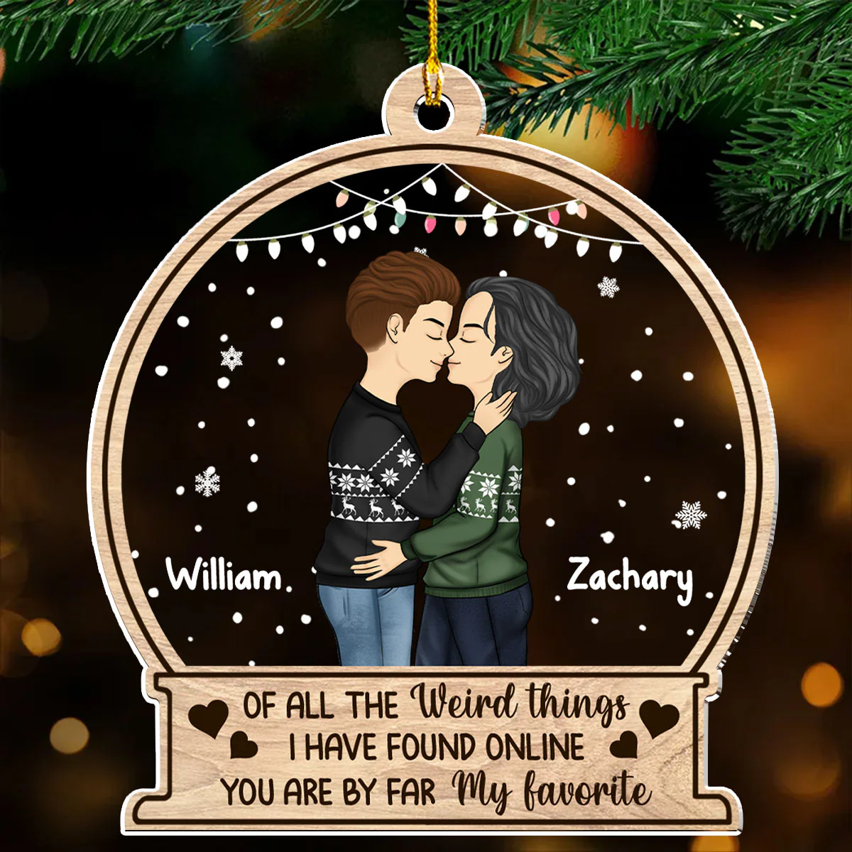 You Are My Favorite - Personalized Custom Acrylic Ornament - Image 3