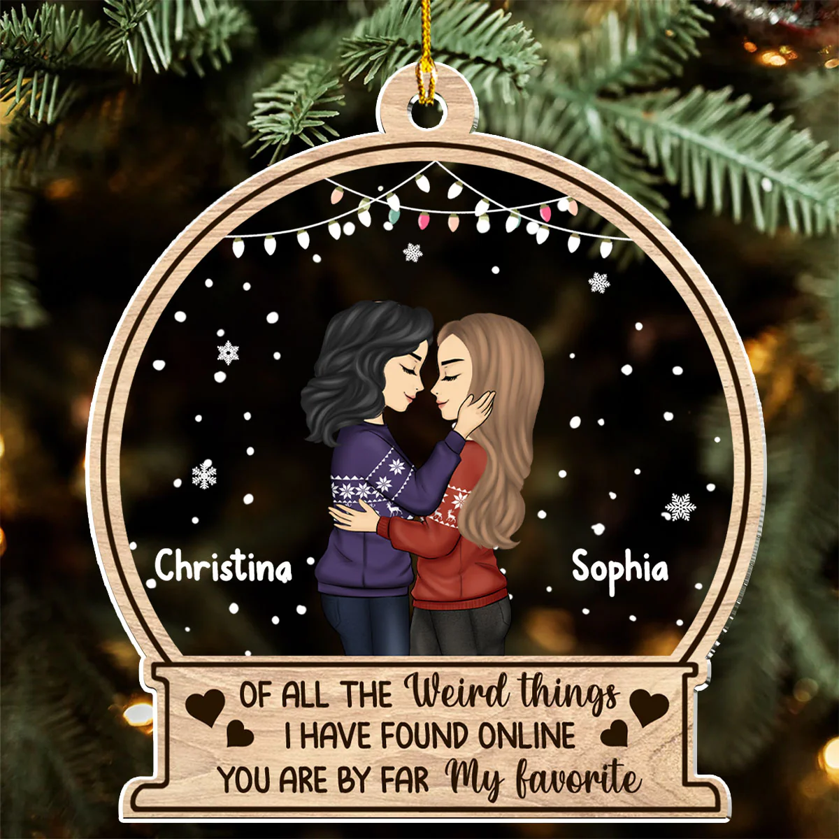 You Are My Favorite - Personalized Custom Acrylic Ornament - Image 4