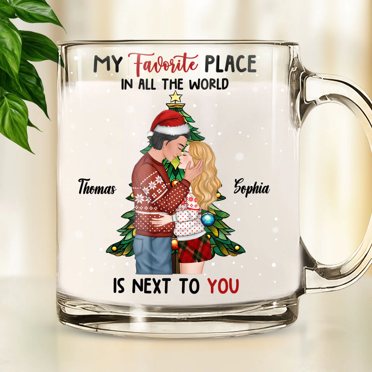 You Are My Favorite Place - Personalized Custom Glass Mug