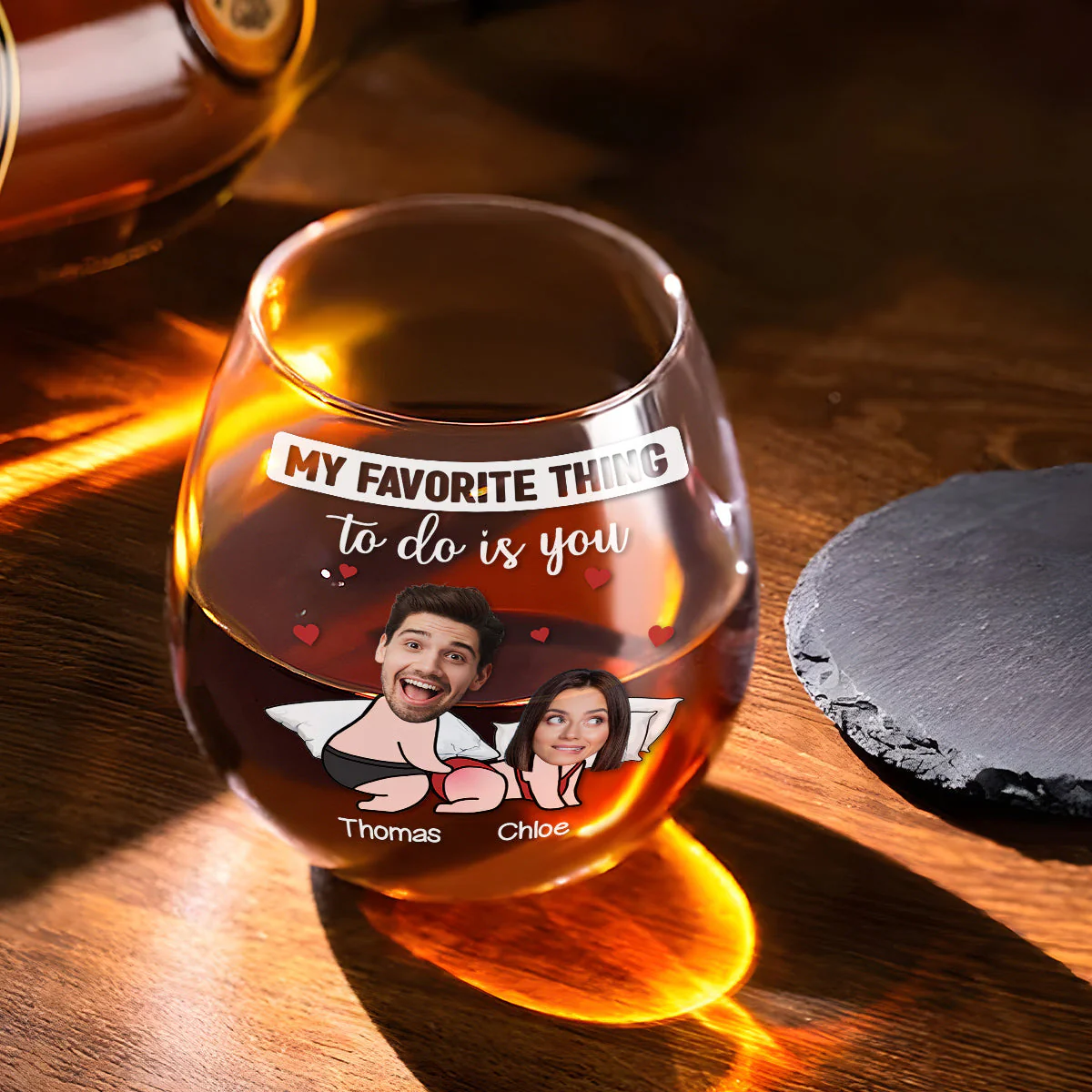 You Are My Favorite Thing - Personalized Custom Wine Glass - Image 2
