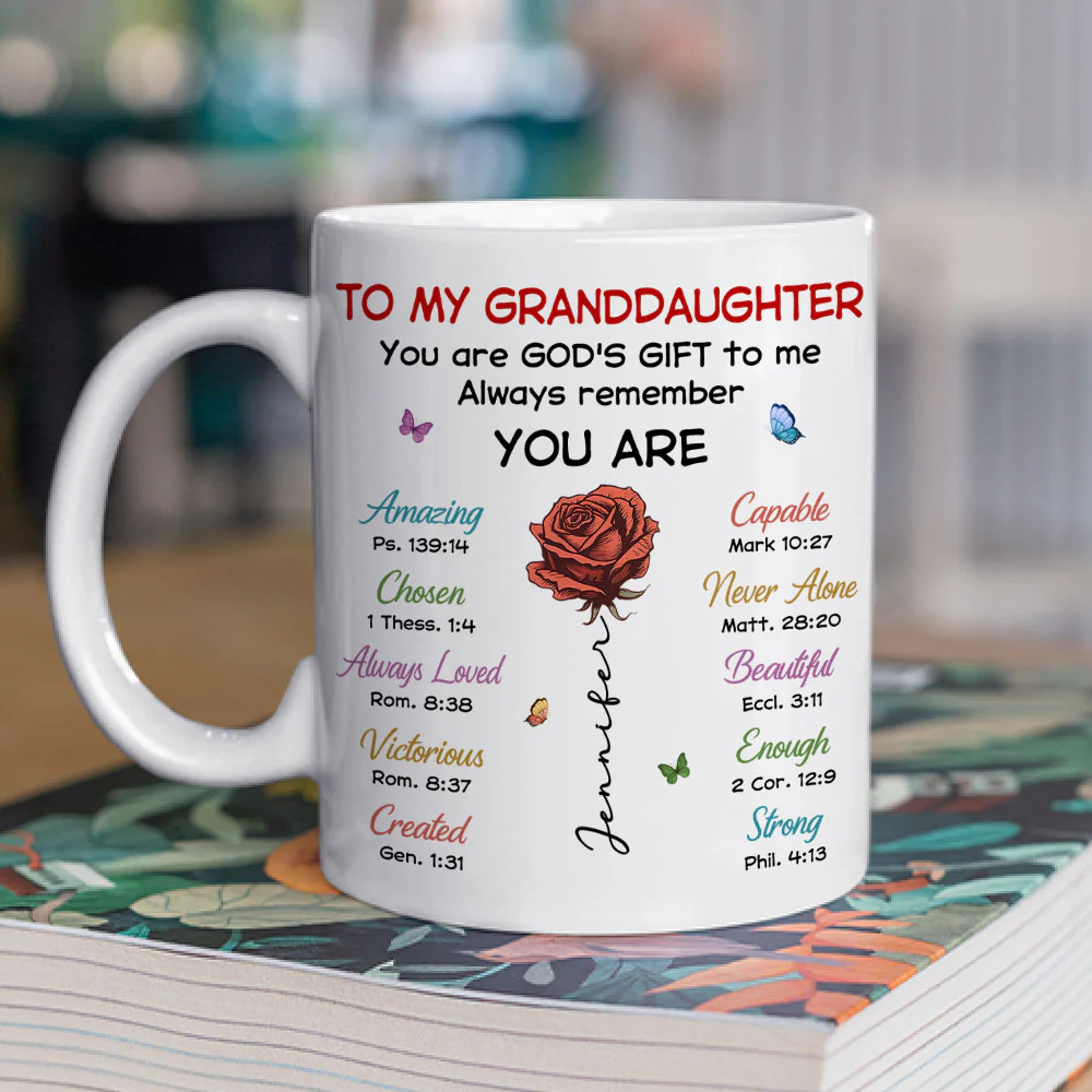 You Are My Gift Granddaughter -  Personalized Custom Coffee Mug - Image 2