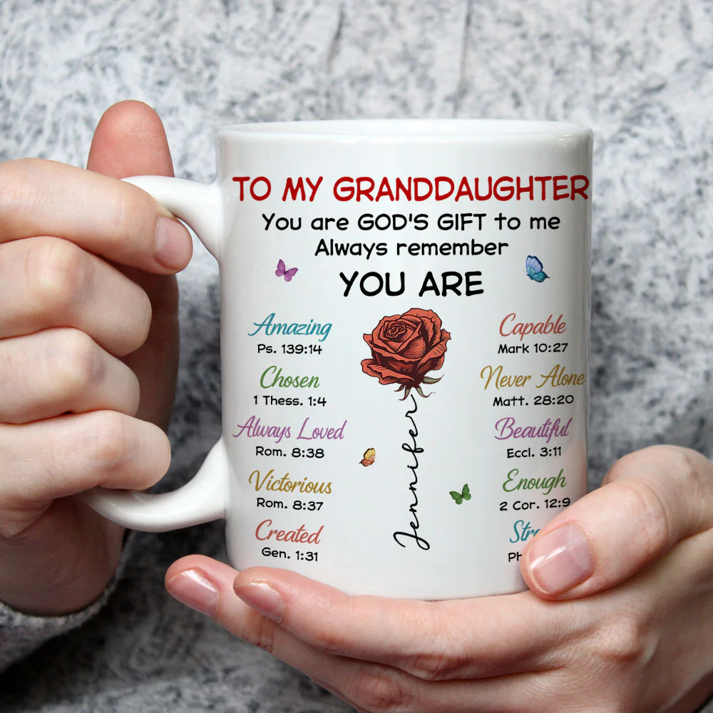 You Are My Gift Granddaughter -  Personalized Custom Coffee Mug - Image 3