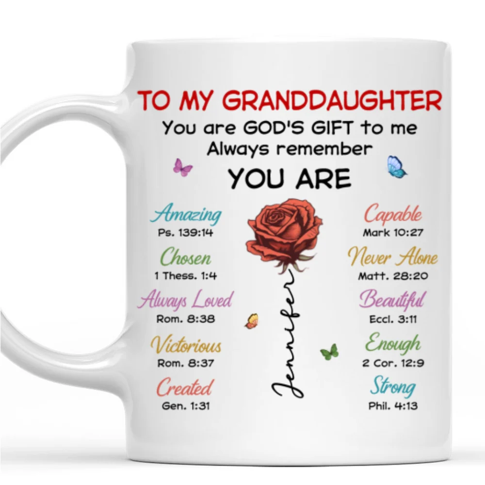 You Are My Gift Granddaughter -  Personalized Custom Coffee Mug - Image 7