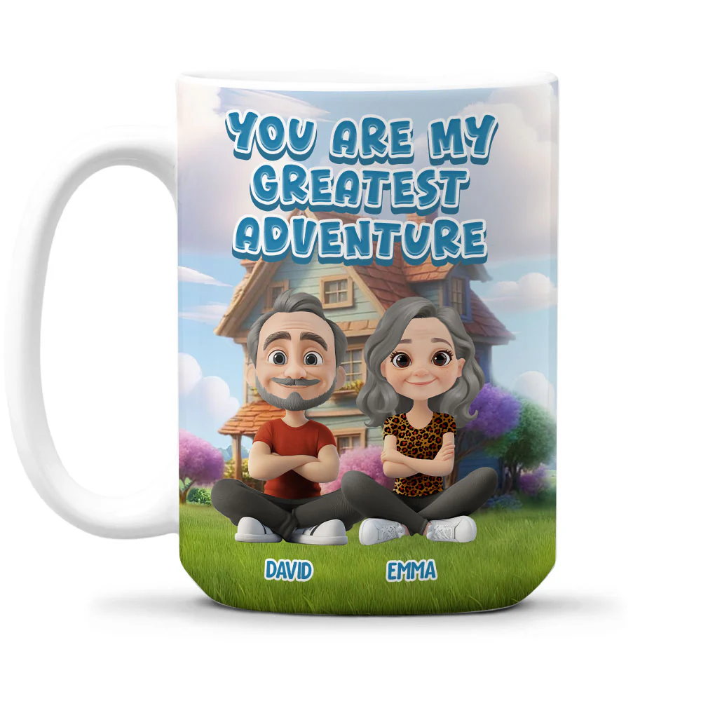 You Are My Greatest Adventure - Personalized Custom Coffee Mug - Image 5