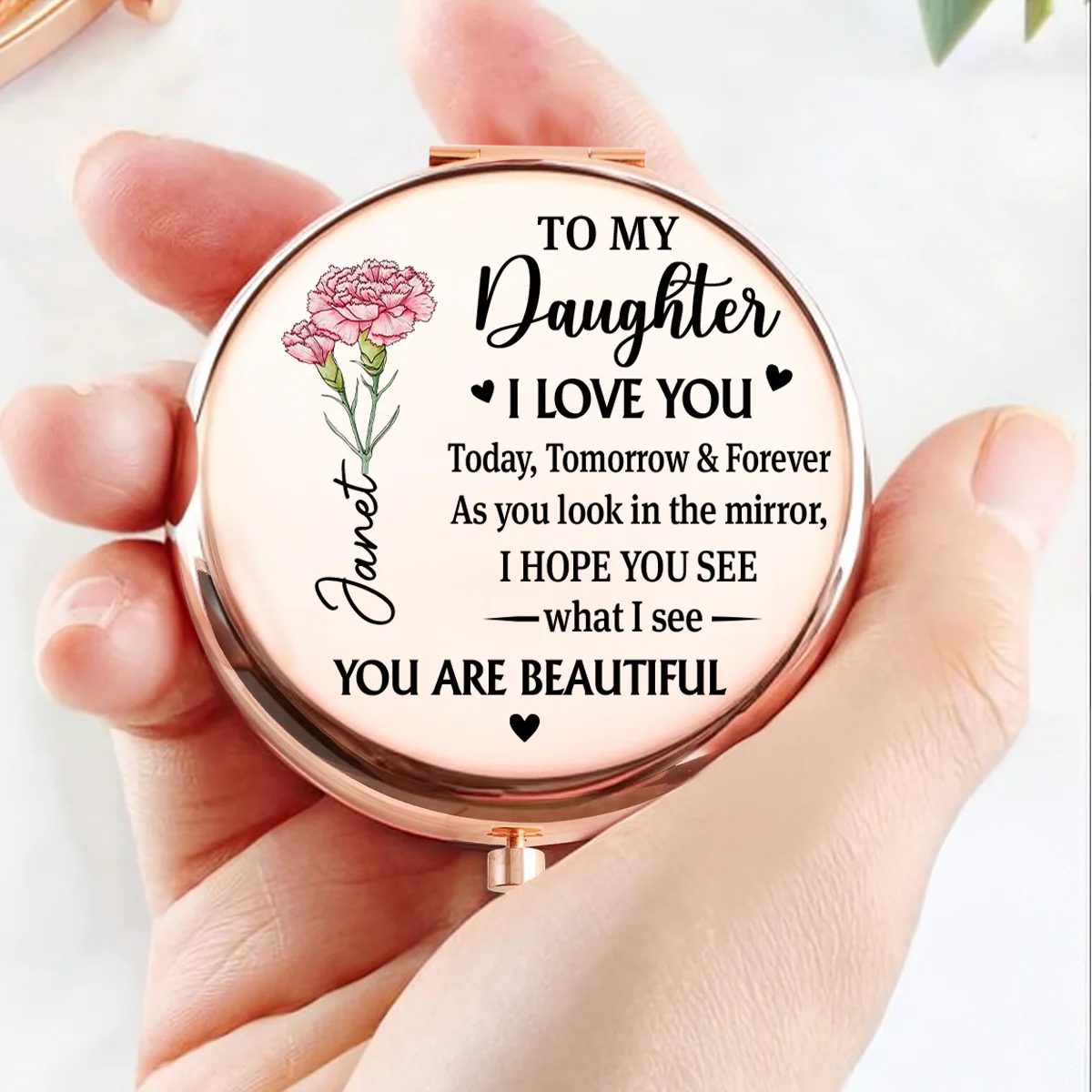 You Are My Greatest Blessing - Personalized Custom Compact Mirror - Image 2
