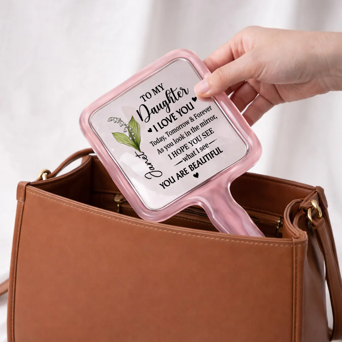 You Are My Greatest Blessing - Personalized Custom Handheld Mirror - Image 3
