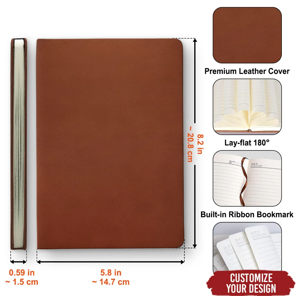 You Are My Greatest Blessing - Personalized Custom Leather Journal - Image 7