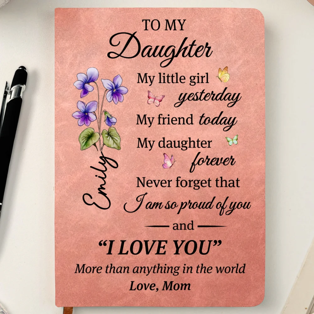 You Are My Greatest Blessing - Personalized Custom Leather Journal - Image 8