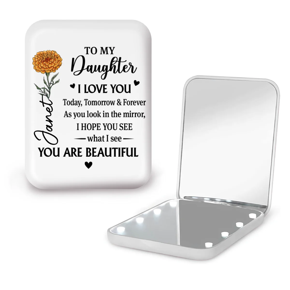 You Are My Greatest Blessing - Personalized Custom LED Pocket Mirror - Image 10