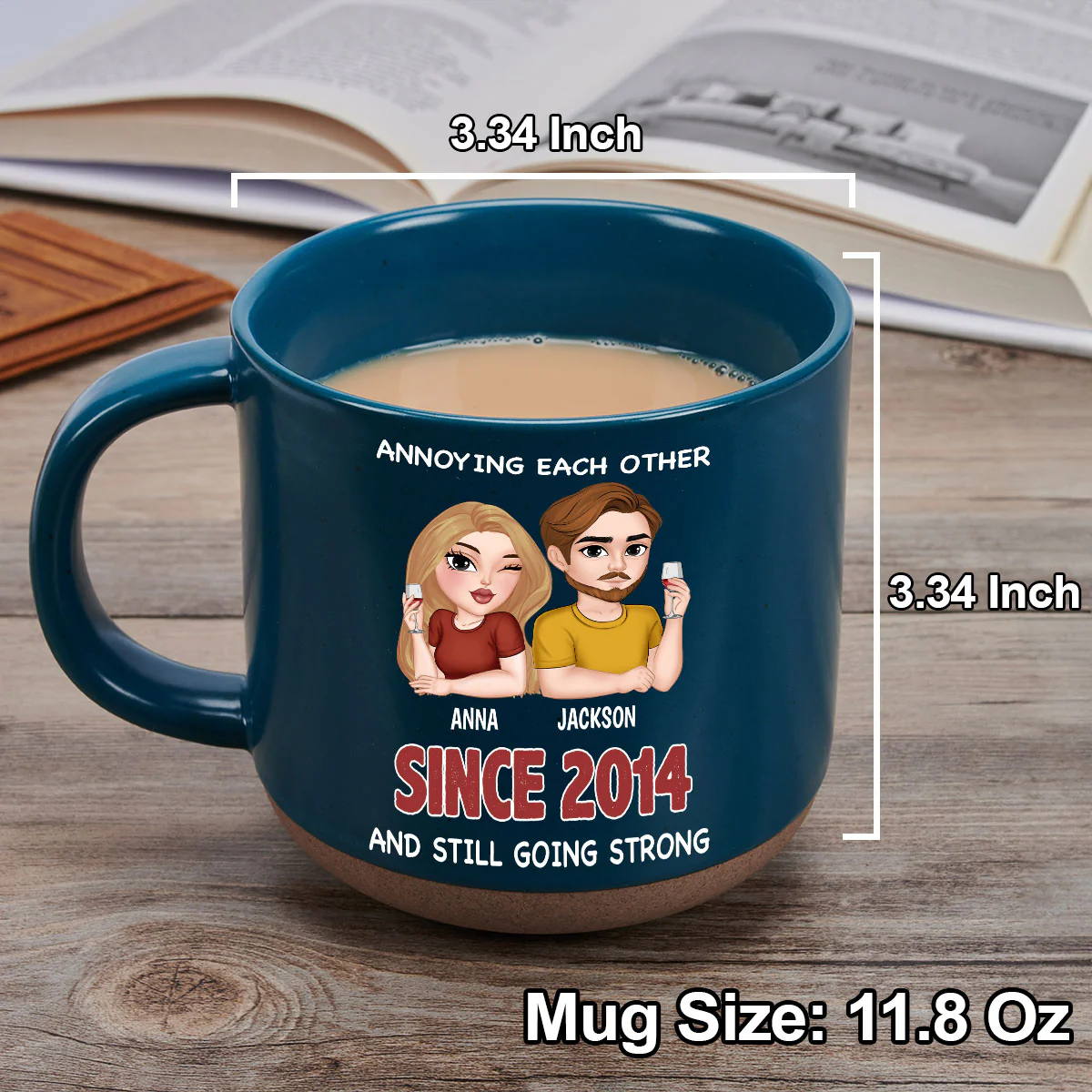 You Are My Heart - Personalized Custom Pottery Mug - Image 5