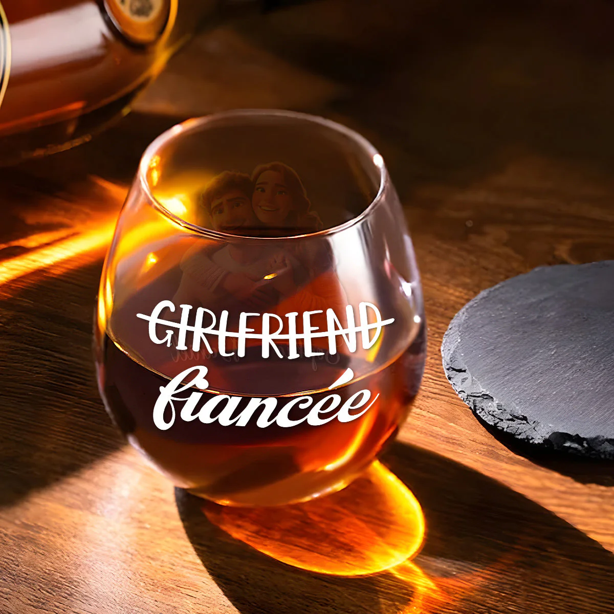 You Are My Love  - Personalized Custom Wine Glass - Image 3