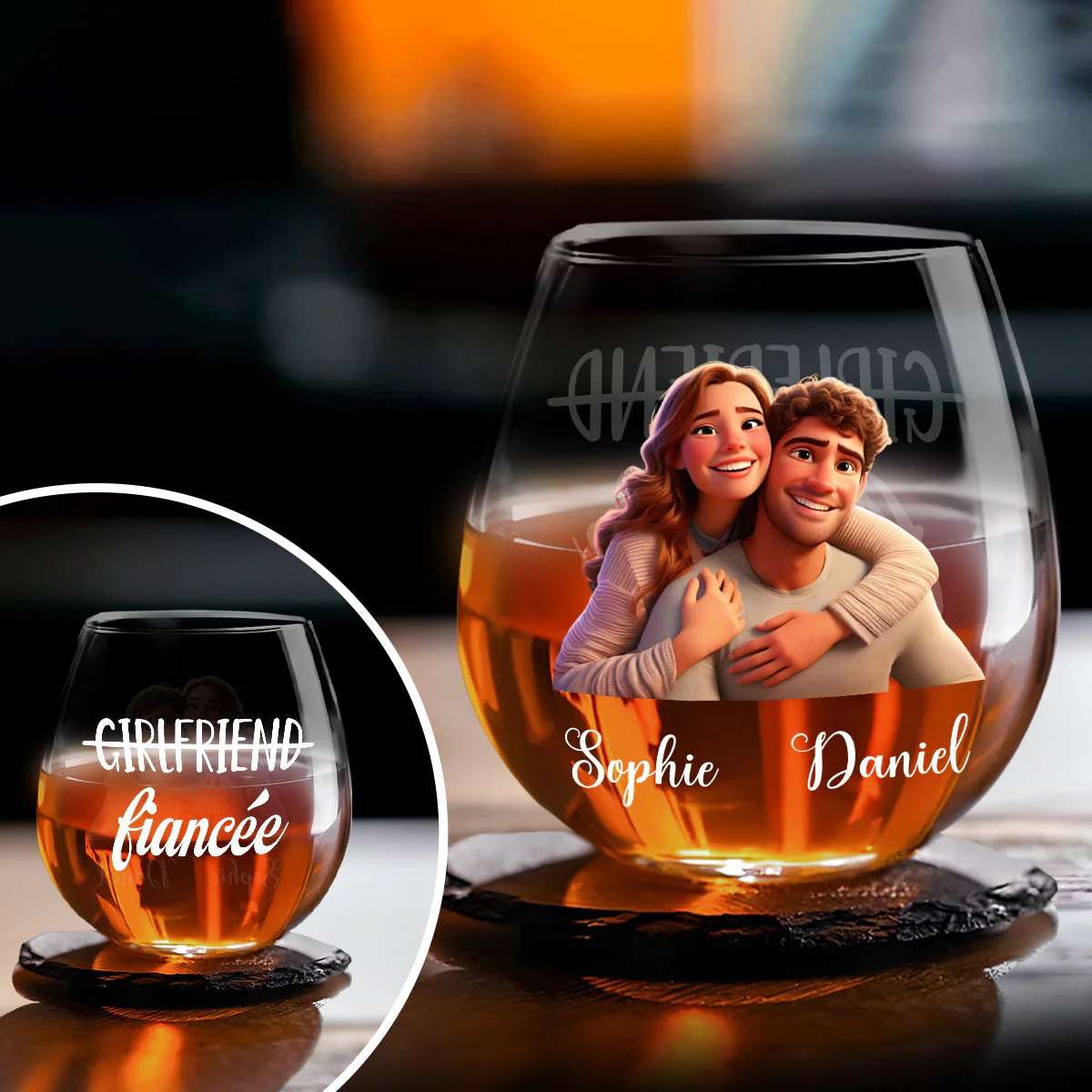 You Are My Love  - Personalized Custom Wine Glass - Image 4