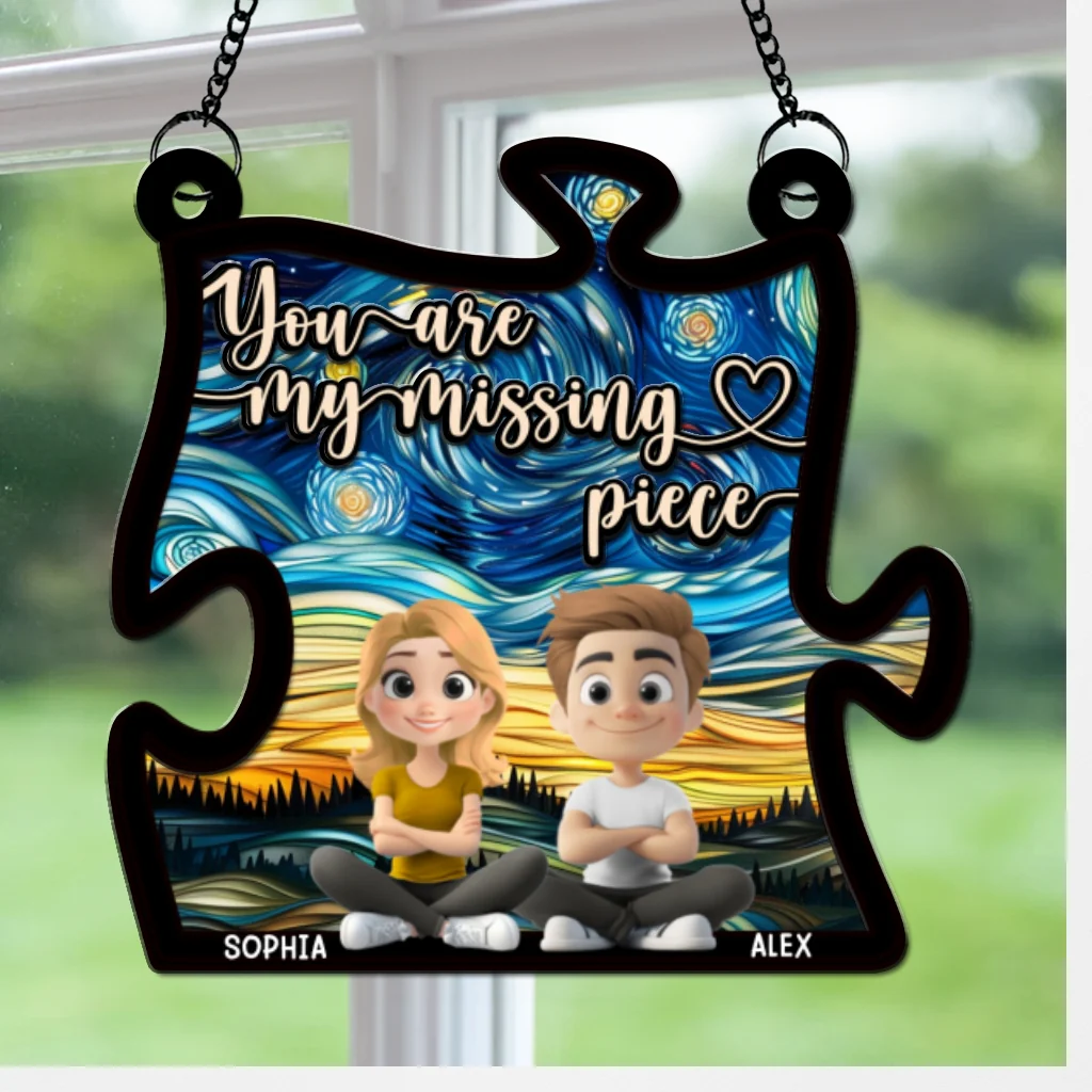 You Are My Missing Piece - Personalized Custom Suncatcher - Image 6