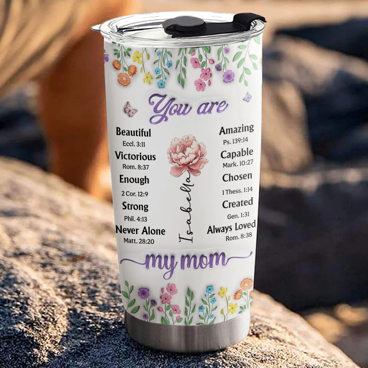 You Are My Mom - Personalized Custom 3D Inflated Effect Tumbler - Image 3
