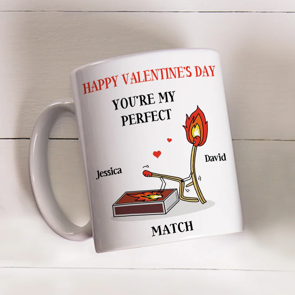 You Are My Perfect Match - Personalized Custom Coffee Mug - Image 2