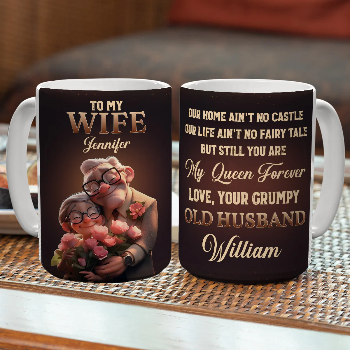 You Are My Queen Forever - Personalized Custom Coffee Mug - Image 4