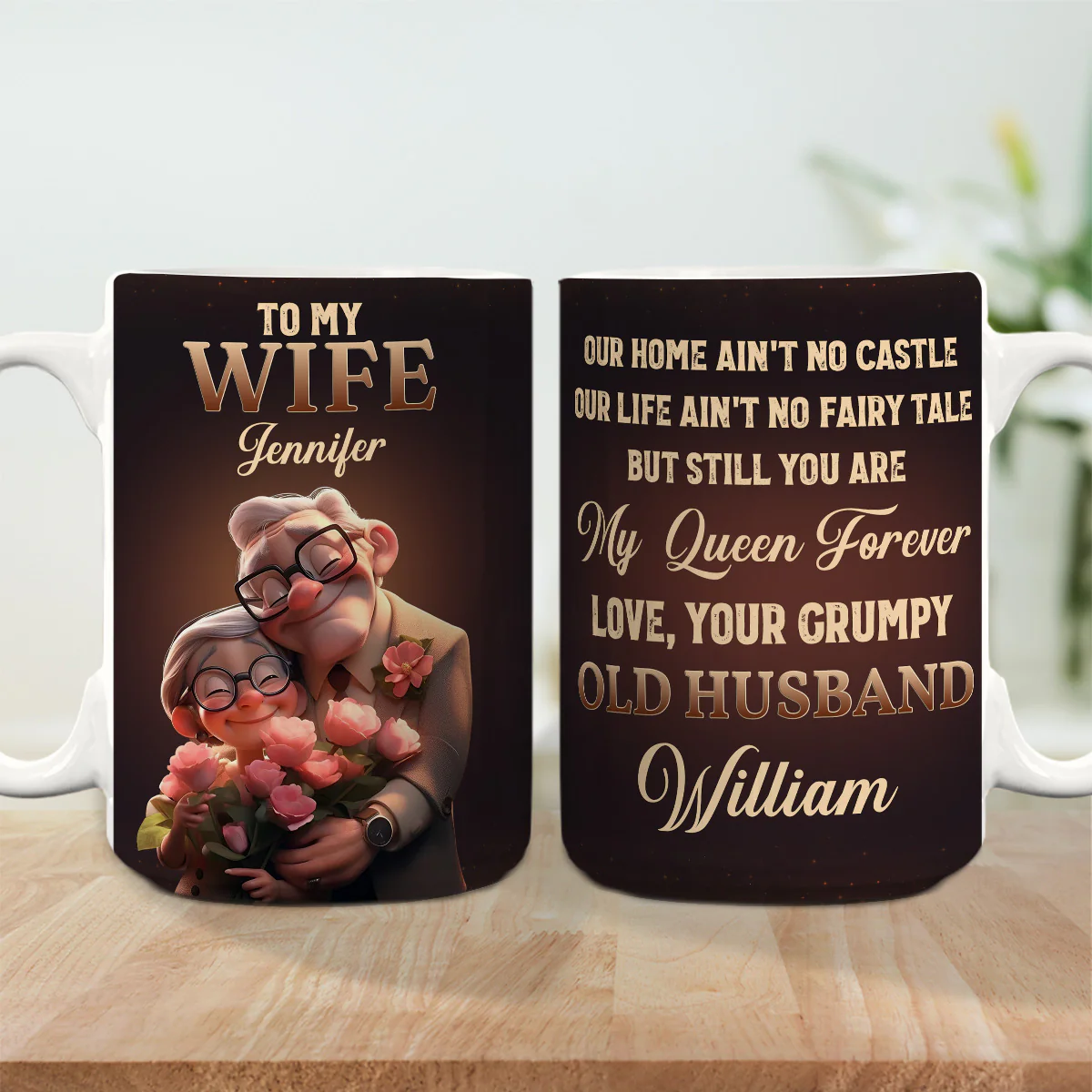 You Are My Queen Forever - Personalized Custom Coffee Mug - Image 5