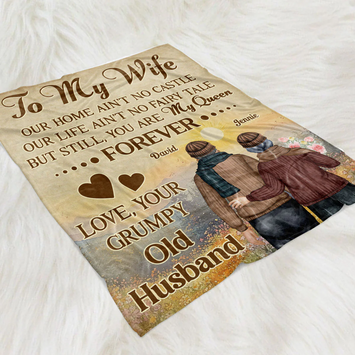 You Are My Queen - Personalized Custom Fleece Blanket - Image 2