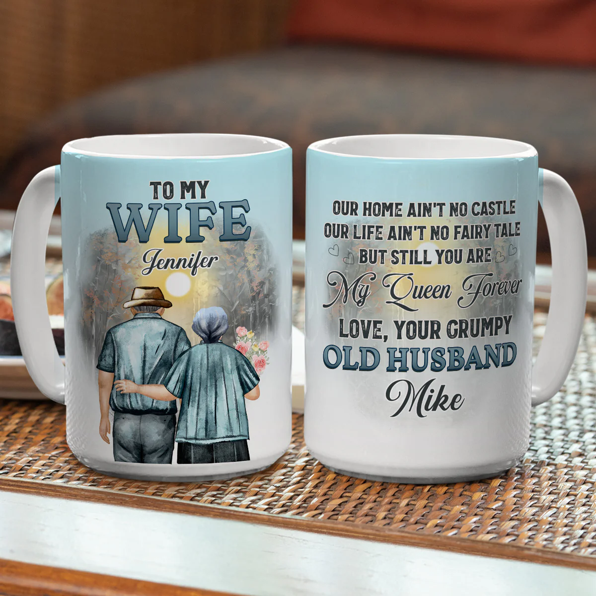 You Are My Queen Version 2 - Personalized Custom Coffee Mug - Image 5