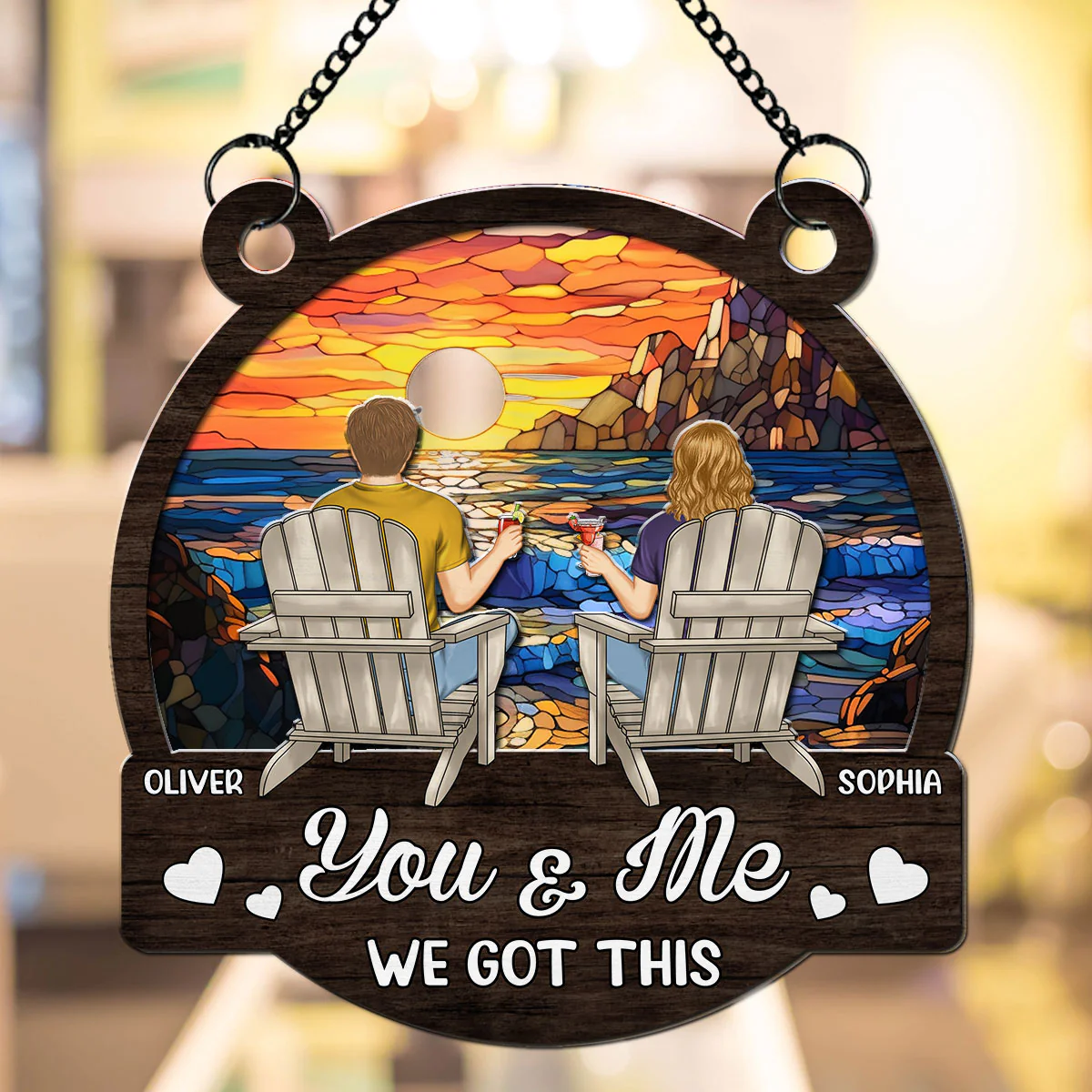 You Are My Rainbow - Personalized Custom Suncatcher - Image 2