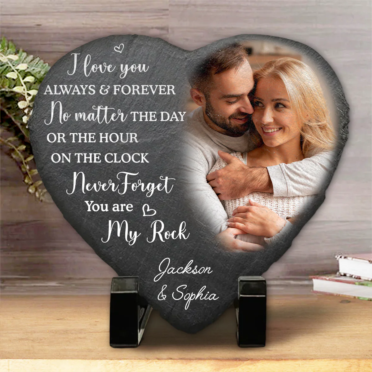 You Are My Rock - Personalized Custom Heart Shaped Stone - Image 4
