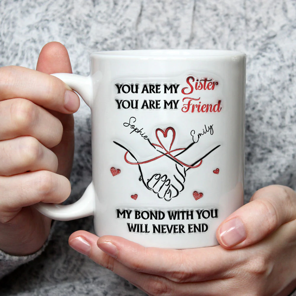 You Are My Sister - Personalized Custom 3D Inflated Effect Mug - Image 3