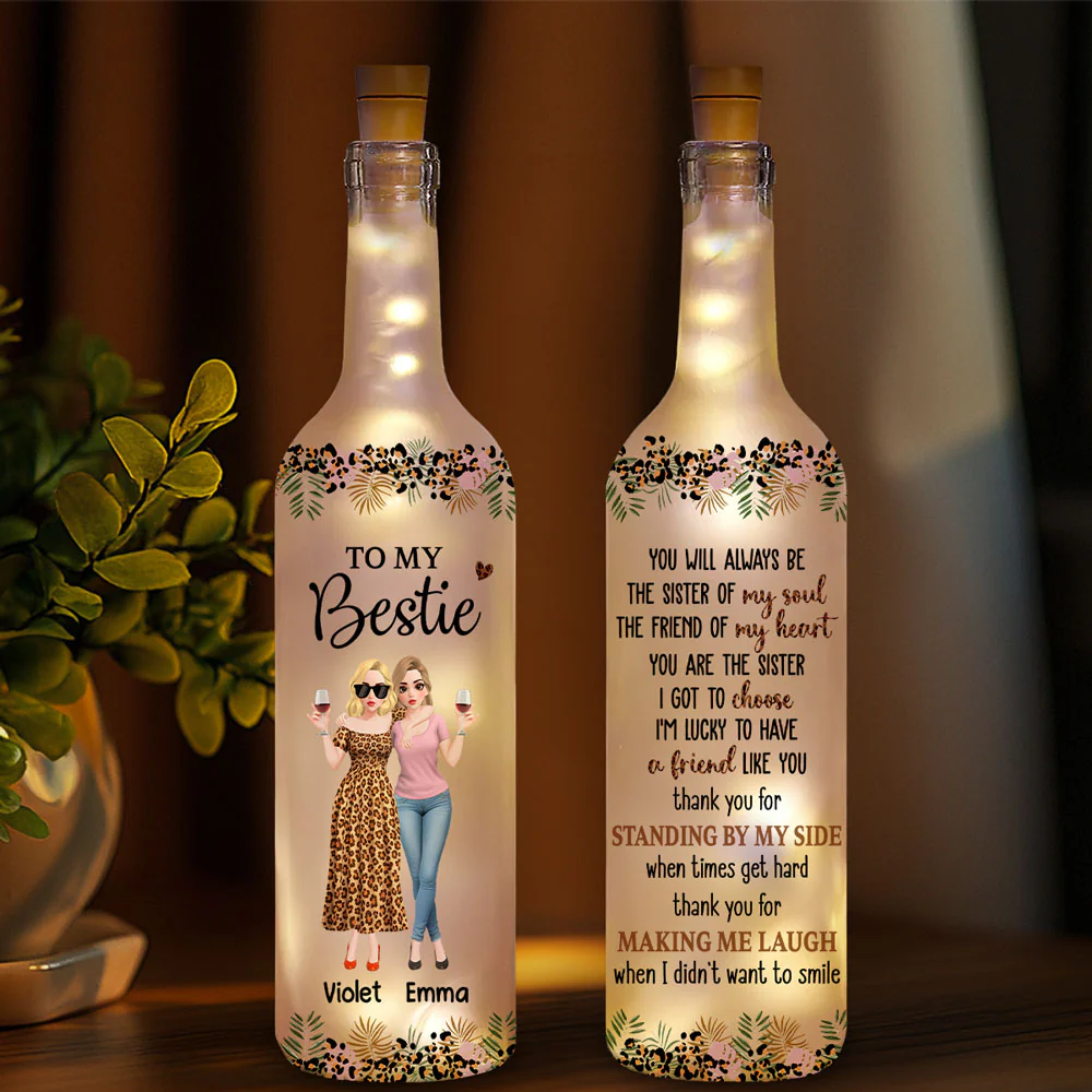 You Are My Soul Sister Front View - Personalized Custom Bottle Lamp