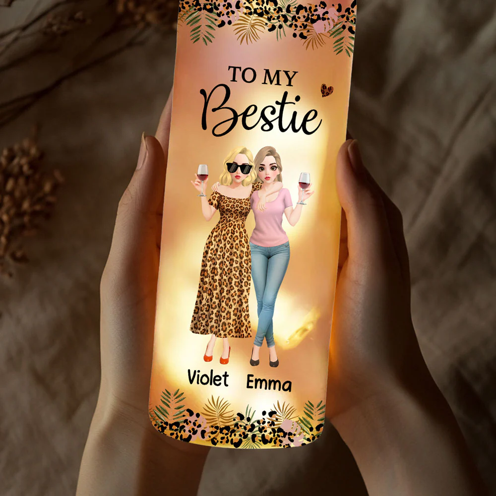 You Are My Soul Sister Front View - Personalized Custom Bottle Lamp - Image 3