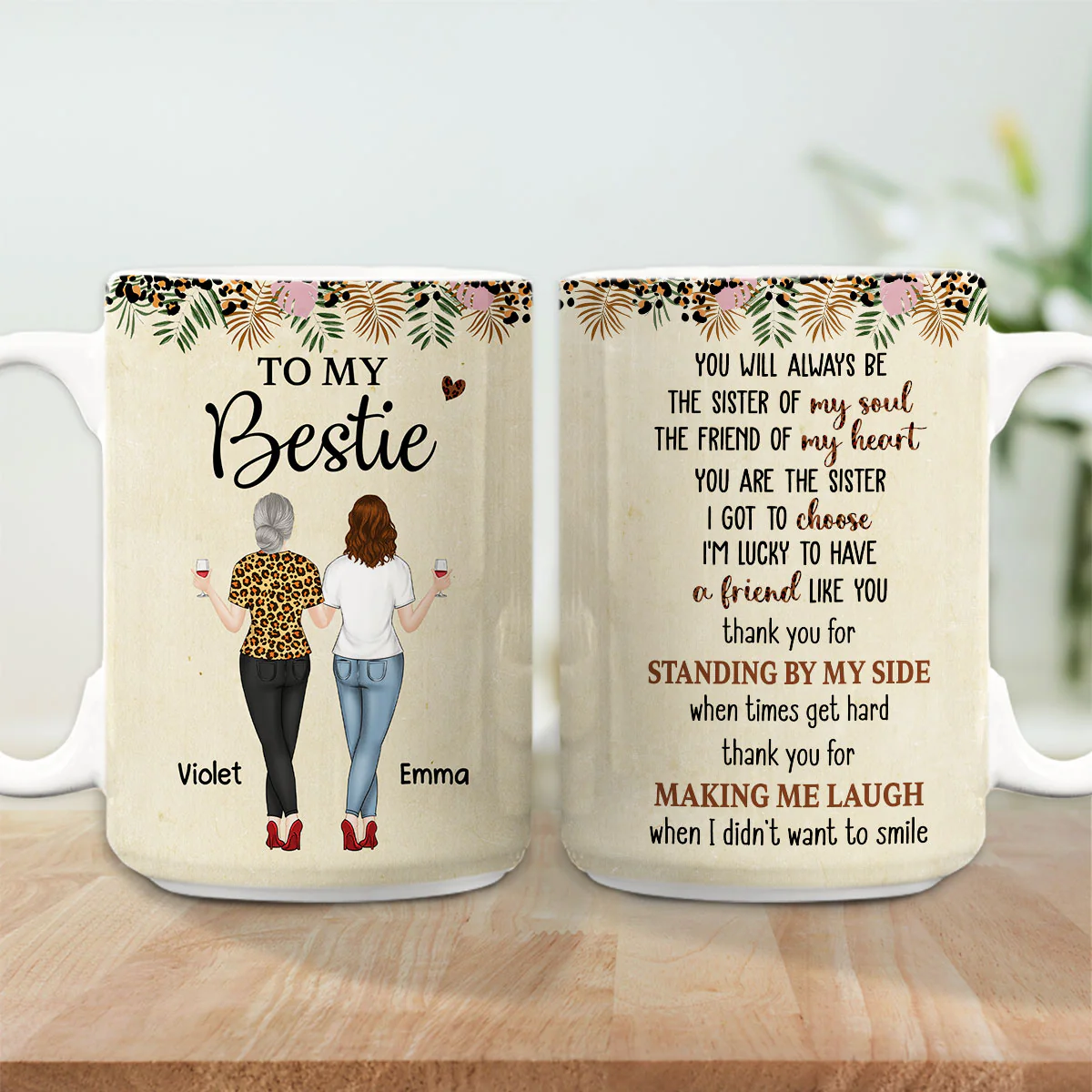 You Are My Soul Sister - Personalized Custom Coffee Mug - Image 5