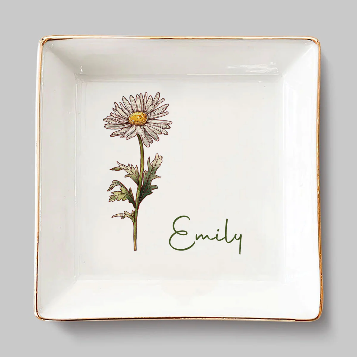 You Are My Sunshine On A Cloudy Day- Personalized Custom Jewelry Dish - Image 3