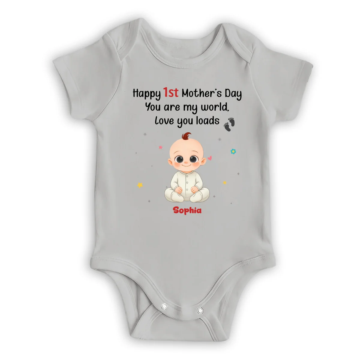 You Are My World - Personalized Custom Baby Onesie - Image 7