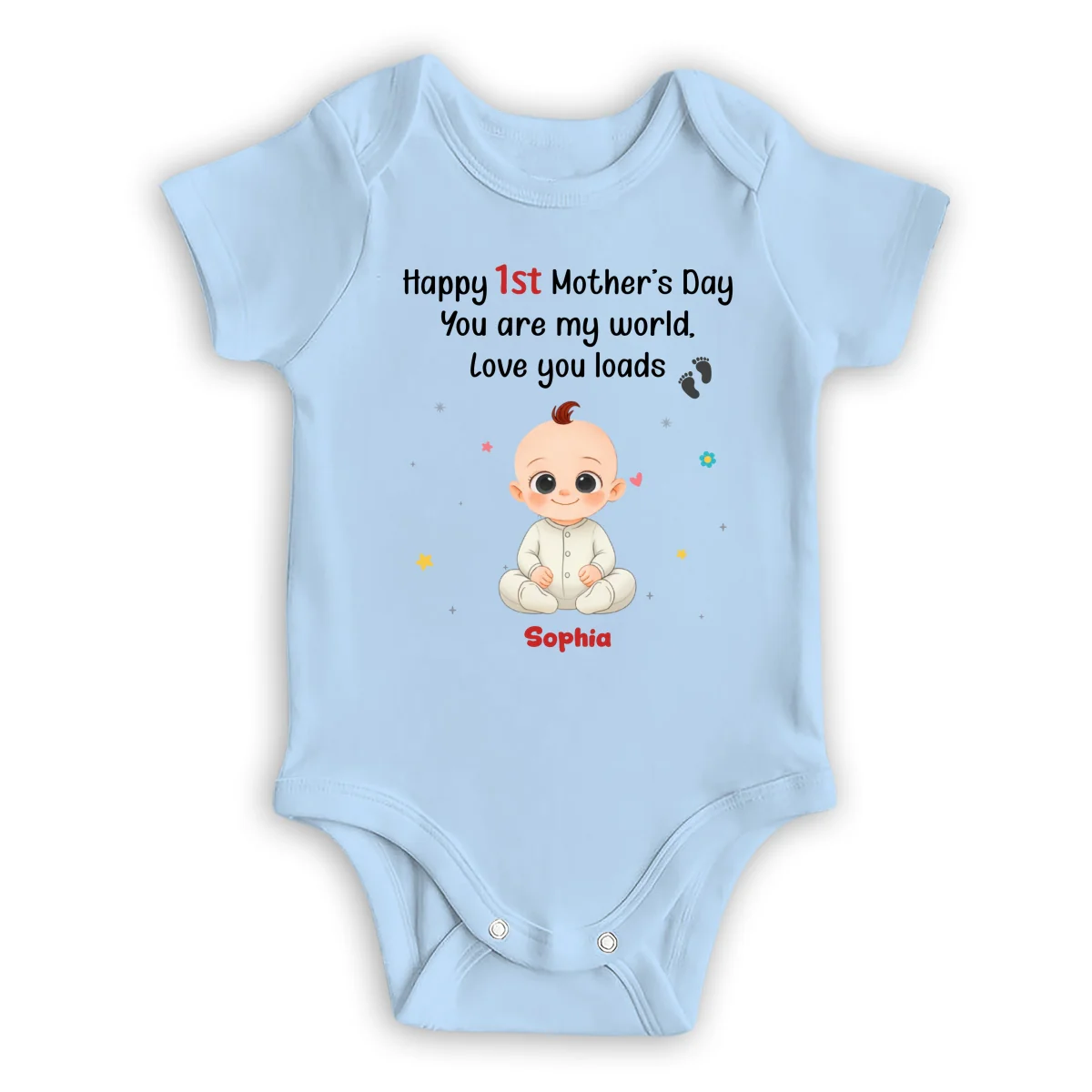 You Are My World - Personalized Custom Baby Onesie - Image 8