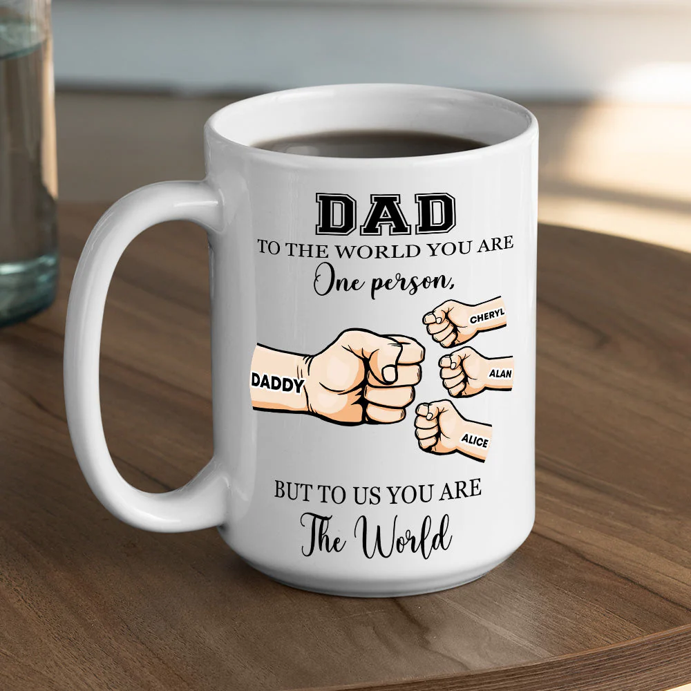 You Are My World - Personalized Custom Coffee Mug - Image 4