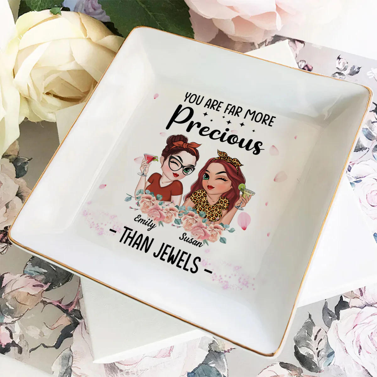 You Are Precious More Than Jewels - Personalized Custom Jewelry Dish - Image 3