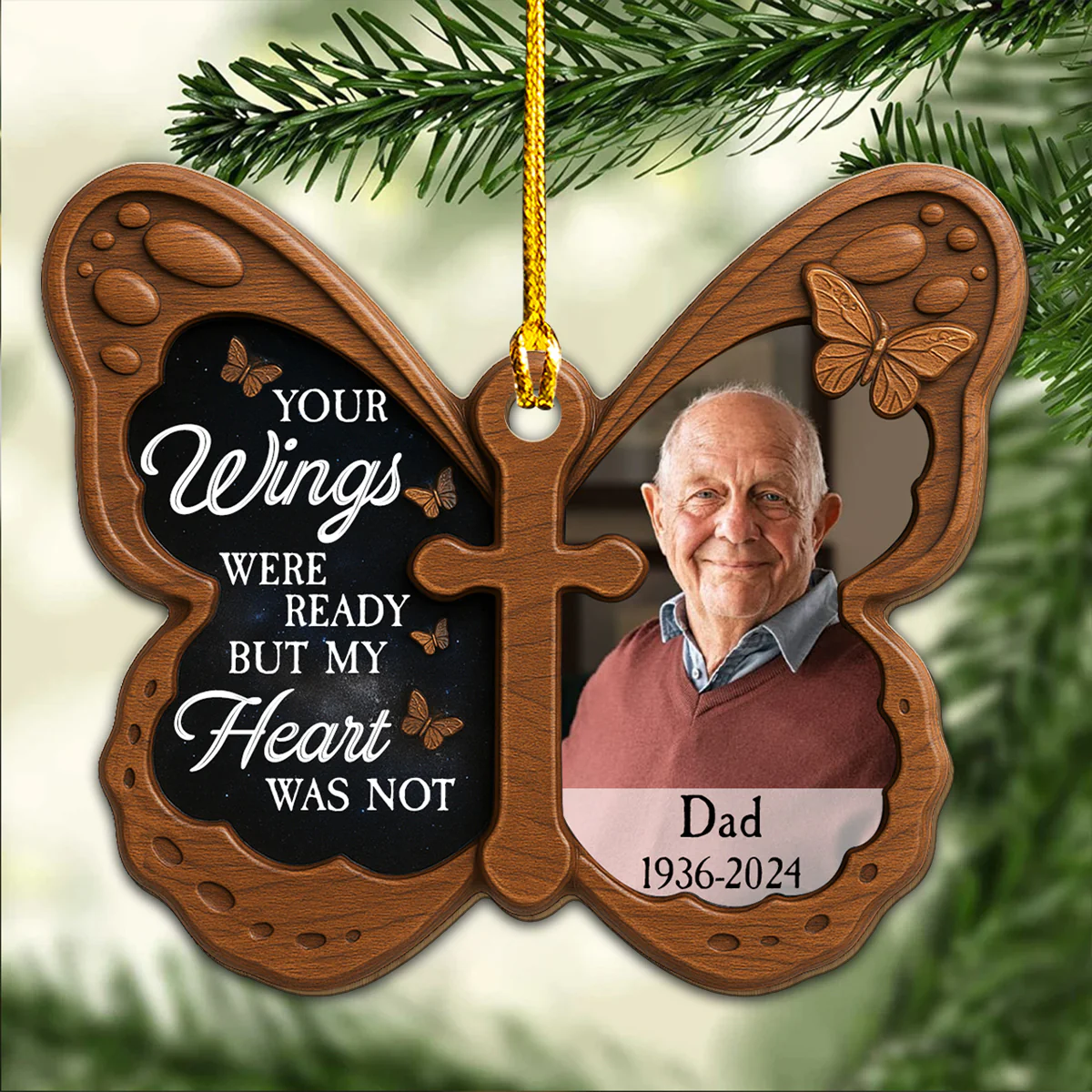 You Are Ready But I Am Not - Personalized Custom Wood Ornament - Image 3